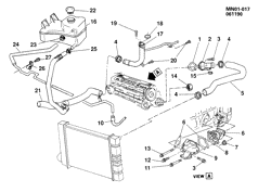 COOLING SYSTEM-GRILLE-OIL SYSTEM Buick Somerset 1989-1989 N HOSES & PIPES/RADIATOR-L4(LD2/2.3D)