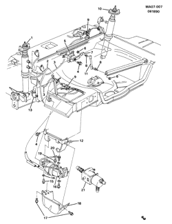 FRAMES-SPRINGS-SHOCKS-BUMPERS Pontiac 6000 1984-1991 A35 LEVEL CONTROL SYSTEM/AUTOMATIC (G67)