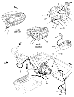 FUEL SYSTEM-EXHAUST-EMISSION SYSTEM Pontiac Grand Prix 1988-1989 W CRUISE CONTROL-V6(LB6,LH0)