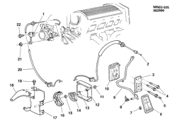 FUEL SYSTEM-EXHAUST-EMISSION SYSTEM Pontiac Grand Am 1990-1991 N ACCELERATOR CONTROL L4(LG0/2.3A)(LD2/2.3D)