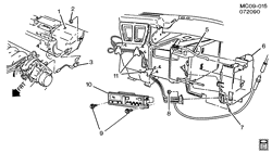 BODY MOUNTING-AIR CONDITIONING-AUDIO/ENTERTAINMENT Buick Electra 1986-1990 C A/C CONTROL SYSTEM VACUUM (C68)