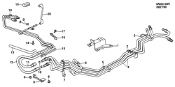FUEL SYSTEM-EXHAUST-EMISSION SYSTEM Chevrolet Lumina 1990-1991 W FUEL SUPPLY SYSTEM-ENGINE PARTS & FUEL LINES(LR8/2.5R)