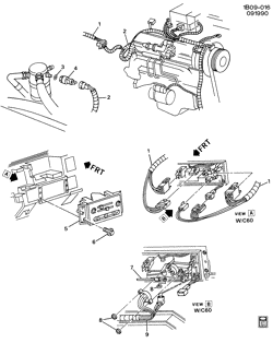 КРЕПЛЕНИЕ КУЗОВА-КОНДИЦИОНЕР-АУДИОСИСТЕМА Chevrolet Hearse/Limousine 1991-1993 B A/C CONTROL SYSTEM (C60)