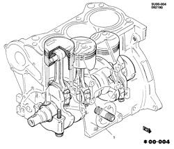 3-CYLINDER ENGINE Chevrolet Sprint 1985-1988 M PARTIAL ENGINE