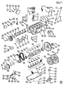 4-CYLINDER ENGINE Chevrolet Beretta 1987-1989 L ENGINE ASM-2.0L L4 PART 1 (LL8/2.0-1)