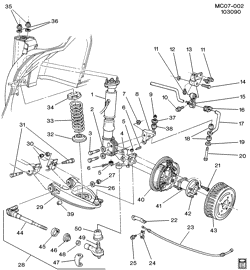 CHÂSSIS - RESSORTS - PARE-CHOCS - AMORTISSEURS Buick Electra 1985-1990 C SUSPENSION/REAR