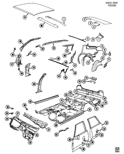 BODY MOLDINGS-SHEET METAL-REAR COMPARTMENT HARDWARE-ROOF HARDWARE Buick Regal 1982-1984 G69 SHEET METAL/BODY
