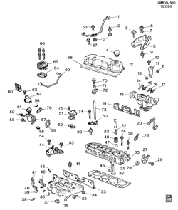 4-ЦИЛИНДРОВЫЙ ДВИГАТЕЛЬ Buick Century 1991-1991 A ENGINE ASM-2.5L L4 PART 2 (LR8/2.5R)