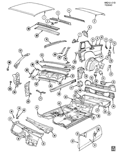 BODY MOLDINGS-SHEET METAL-REAR COMPARTMENT HARDWARE-ROOF HARDWARE Chevrolet Monte Carlo 1982-1988 G37 SHEET METAL/BODY