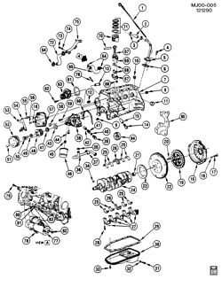 4-CYLINDER ENGINE Pontiac J2000 1982-1986 J ENGINE ASM-1.8L L4 PART 1 (LH8/1.8-0)