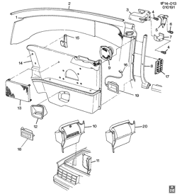 INTERIOR TRIM-FRONT SEAT TRIM-SEAT BELTS Chevrolet Camaro 1992-1992 F67 TRIM/QUARTER CONVERTIBLE