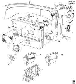 ОТДЕЛКА САЛОНА - ОТДЕЛКА ПЕРЕДН. СИДЕНЬЯ-РЕМНИ БЕЗОПАСНОСТИ Chevrolet Camaro 1989-1991 F67 TRIM/QUARTER CONVERTIBLE