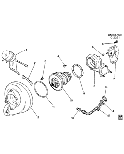 FUEL SYSTEM-EXHAUST-EMISSION SYSTEM Buick Riviera 1984-1985 E TURBOCHARGER SFI-3.8L V6 (LM9/231-9)
