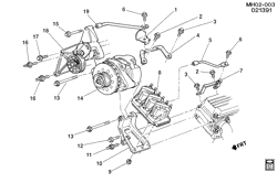 STARTER-GENERATOR-IGNITION-ELECTRICAL-LAMPS Pontiac Bonneville 1992-1994 H GENERATOR MOUNTING-V6 3.8L(L27)