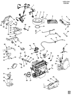 FUEL SYSTEM-EXHAUST-EMISSION SYSTEM Chevrolet Cavalier 1990-1991 J EMISSION CONTROLS-L4 (LM3/2.2G)