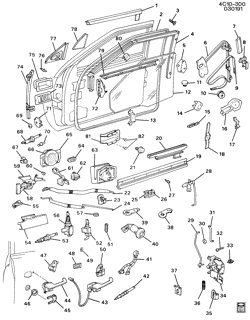 WINDSHIELD-WIPER-MIRRORS-INSTRUMENT PANEL-CONSOLE-DOORS Buick Electra 1990-1990 C69 DOOR HARDWARE/FRONT