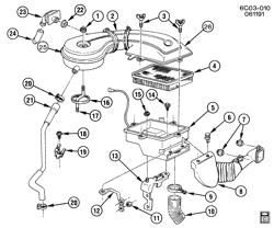 FUEL SYSTEM-EXHAUST-EMISSION SYSTEM Cadillac Deville 1988-1989 C AIR INTAKE SYSTEM-V8 4.5L (4.5-5)(LR6)
