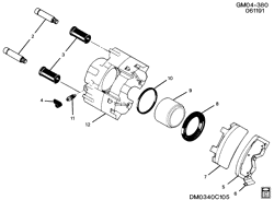 TRANSMISSÃO MANUAL 5 MARCHAS Buick Century 1992-1995 A BRAKE CALIPER/FRONT (3264)