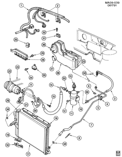 BODY MOUNTING-AIR CONDITIONING-AUDIO/ENTERTAINMENT Buick Century 1989-1991 A A/C REFRIGERATION SYSTEM (LG7/3.3N)