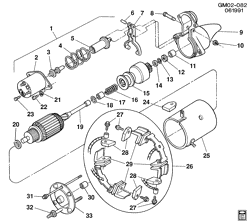 STARTER-GENERATOR-IGNITION-ELECTRICAL-LAMPS Buick Regal 1992-1995 W STARTER MOTOR (L27/3.8L)