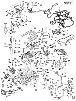 FUEL SYSTEM-EXHAUST-EMISSION SYSTEM Buick Electra 1991-1991 C EMISSION CONTROLS-V6 3.8-1(L67)