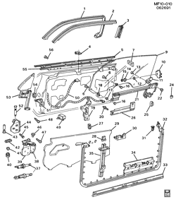 WINDSHIELD-WIPER-MIRRORS-INSTRUMENT PANEL-CONSOLE-DOORS Chevrolet Camaro 1992-1992 F DOOR HARDWARE/FRONT PART 1