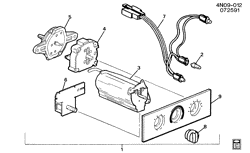 BODY MOUNTING-AIR CONDITIONING-AUDIO/ENTERTAINMENT Buick Skylark 1992-1994 N A/C & HEATER CONTROL ASM (EXC (C49))