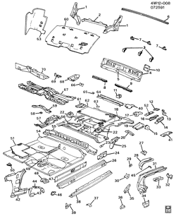 BODY MOLDINGS-SHEET METAL-REAR COMPARTMENT HARDWARE-ROOF HARDWARE Buick Regal 1992-1996 W57 SHEET METAL/BODY-UNDERBODY