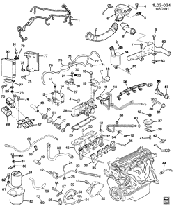 FUEL SYSTEM-EXHAUST-EMISSION SYSTEM Chevrolet Corsica 1992-1992 L EMISSION CONTROLS-L4 (LN2/2.2-4)