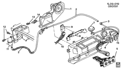 BODY MOUNTING-AIR CONDITIONING-AUDIO/ENTERTAINMENT Chevrolet Corsica 1991-1991 L A/C CONTROL SYSTEM VACUUM & ELECTRICAL