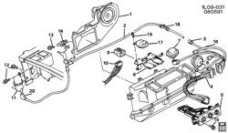 КРЕПЛЕНИЕ КУЗОВА-КОНДИЦИОНЕР-АУДИОСИСТЕМА Chevrolet Corsica 1992-1992 L A/C CONTROL SYSTEM VACUUM & ELECTRICAL-L4-2.3L (LG0/2.3A)
