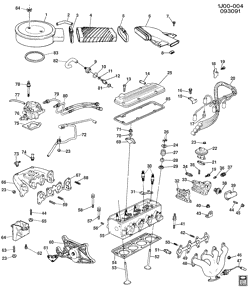 6-ЦИЛИНДРОВЫЙ ДВИГАТЕЛЬ Chevrolet Cavalier 1990-1991 J ENGINE ASM-2.2L L4 PART 2 (LM3/2.2G)