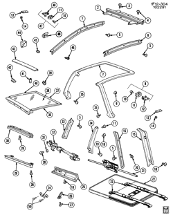 BODY MOLDINGS-SHEET METAL-REAR COMPARTMENT HARDWARE-ROOF HARDWARE Chevrolet Camaro 1982-1990 F ROOF LIFT OFF PANEL (CC1)