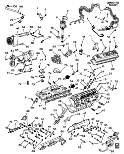 6-ЦИЛИНДРОВЫЙ ДВИГАТЕЛЬ Chevrolet Camaro 1988-1992 F ENGINE ASM-5.0L V8 PART 2 (L03/5.0E)