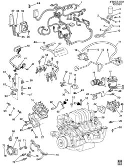 FUEL SYSTEM-EXHAUST-EMISSION SYSTEM Buick Regal 1992-1992 W EMISSION CONTROLS-V6 (L27/3.8L)