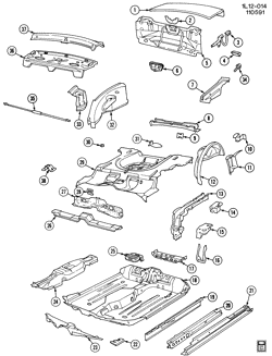BODY MOLDINGS-SHEET METAL-REAR COMPARTMENT HARDWARE-ROOF HARDWARE Chevrolet Corsica 1993-1996 L37 SHEET METAL/BODY-UNDERBODY & REAR END