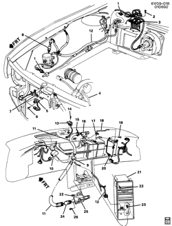 КРЕПЛЕНИЕ КУЗОВА-КОНДИЦИОНЕР-АУДИОСИСТЕМА Cadillac Allante 1991-1993 V A/C CONTROL SYSTEM ELECTRICAL