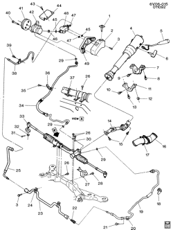 FRONT SUSPENSION-STEERING Cadillac Allante 1992-1992 V STEERING SYSTEM & RELATED PARTS