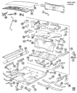 BODY MOLDINGS-SHEET METAL-REAR COMPARTMENT HARDWARE-ROOF HARDWARE Buick Lesabre 1986-1989 H37 SHEET METAL/BODY-UNDERBODY & REAR END