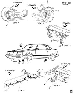 5-SPEED MANUAL TRANSMISSION Buick Skylark 1991-1991 N BRAKE SYSTEM/ANTILOCK(JM4)