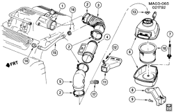 FUEL SYSTEM-EXHAUST-EMISSION SYSTEM Pontiac 6000 1987-1987 A AIR INTAKE SYSTEM-V6 (LG3/3.8-3)