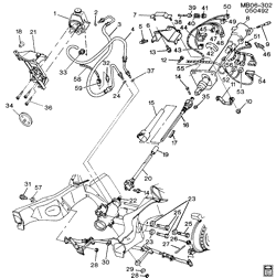 FRONT SUSPENSION-STEERING Buick Estate Wagon 1991-1993 B STEERING SYSTEM & RELATED PARTS