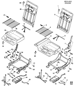 REAR GLASS-SEAT PARTS-ADJUSTER Cadillac Fleetwood Brougham 1995-1996 D ADJUSTER ASM/SEAT HARDWARE-FRT(AM6)