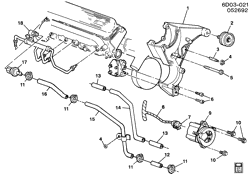 FUEL SYSTEM-EXHAUST-EMISSION SYSTEM Cadillac Fleetwood Brougham 1993-1993 D A.I.R. PUMP & RELATED PARTS-V8(EXC (V08))