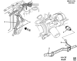 COOLING SYSTEM-GRILLE-OIL SYSTEM Pontiac Trans Sport 1990-1991 U ENGINE BLOCK HEATER (K05)