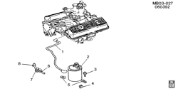 FUEL SYSTEM-EXHAUST-EMISSION SYSTEM Buick Estate Wagon 1992-1993 B VAPOR CANISTER & RELATED PARTS-V8(L05)