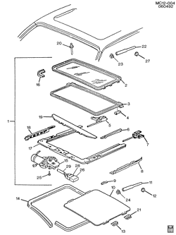 BODY MOLDINGS-SHEET METAL-REAR COMPARTMENT HARDWARE-ROOF HARDWARE Buick Electra 1991-1991 C SUNROOF (CF5)