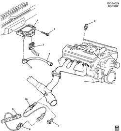 FUEL SYSTEM-EXHAUST-EMISSION SYSTEM Chevrolet Hearse/Limousine 1992-1993 B19 M.A.P. & OXYGEN SENSORS (LB4/4.3Z)