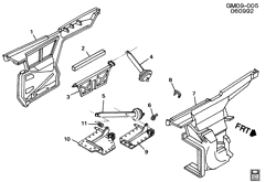 BODY MOUNTING-AIR CONDITIONING-AUDIO/ENTERTAINMENT Cadillac Deville 1994-1996 EK AIR DISTRIBUTOR