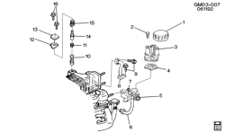 FUEL SYSTEM-EXHAUST-EMISSION SYSTEM Pontiac Bonneville 1992-1992 H E.G.R. VALVE & RELATED PARTS-V6 3.8-1(L67)